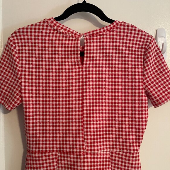 Zara red and white checked dress - Picture 4 of 5